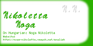 nikoletta noga business card